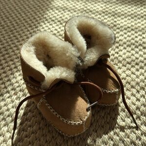 Zara Tan Moccasins with Handcrafted Stitching and Soft Sole
